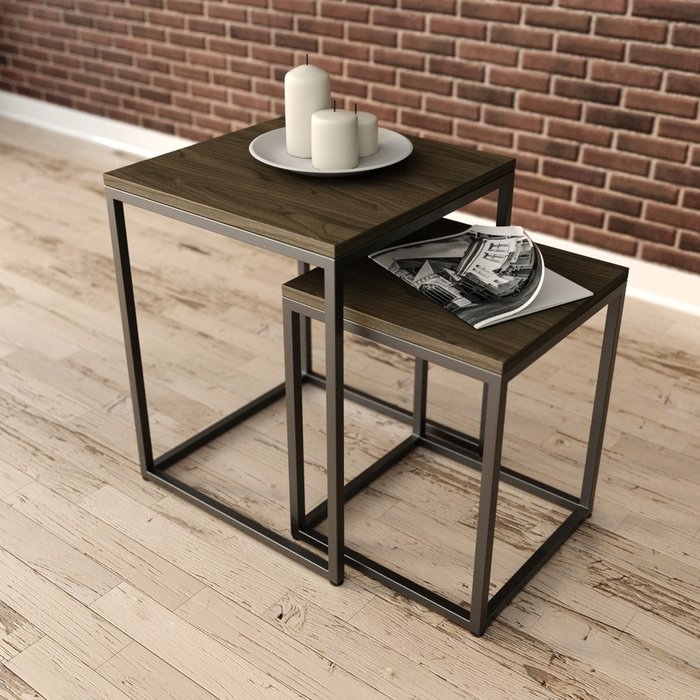 Кофейный стол Аделай серого цвета - купить Кофейные столики по цене 10400.0