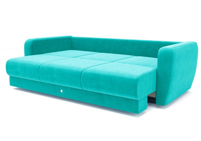 Набор из дивана-кровати с двумя креслами бирюзового цвета - лучшие Прямые диваны в INMYROOM