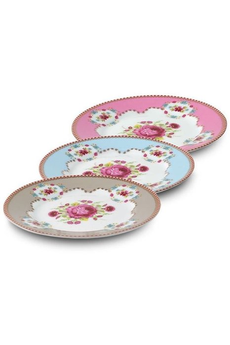 Набор из двух тарелок Floral розового цвета - лучшие Тарелки в INMYROOM