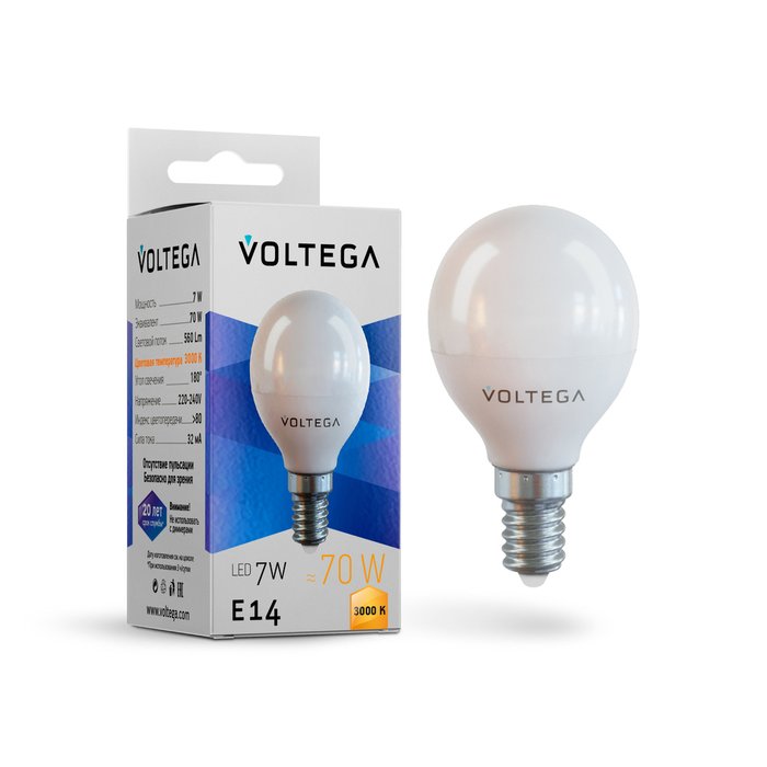 Лампочка Voltega 7242 Globe 7W Simple Лампочка Voltega 7242 Globe 7W Simple