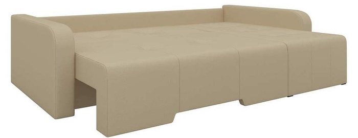 Угловой диван-кровать Манхеттен бежевого цвета (экокожа) - лучшие Угловые диваны в INMYROOM