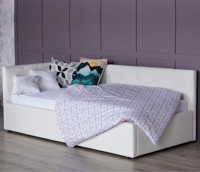 Кровать Bonna 90х200 белого цвета - купить Кровати для спальни по цене 29100.0 Кровать Bonna 90х200 белого цвета - купить Кровати для спальни по цене 29100.0