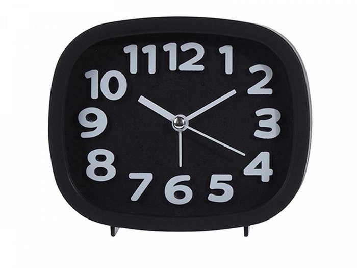 Часы-будильник Black&White черного цвета 