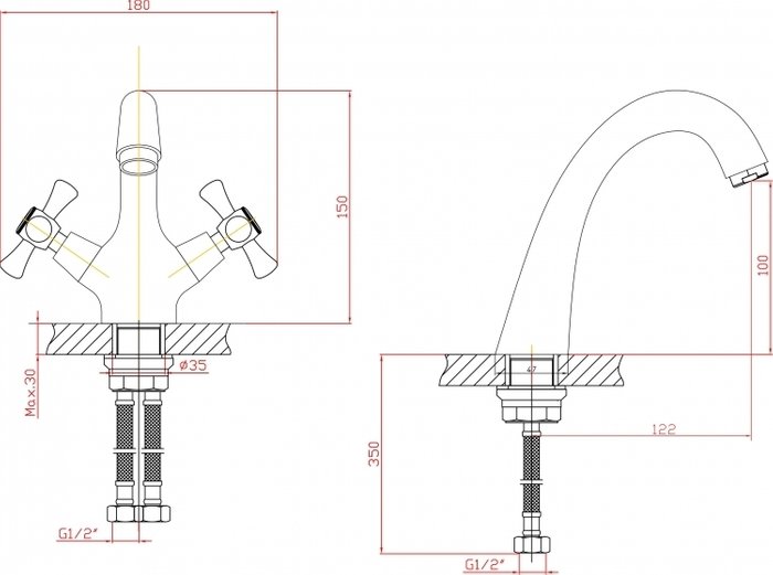 Смеситель Classic для раковины - купить Смесители для раковин по цене 5388
