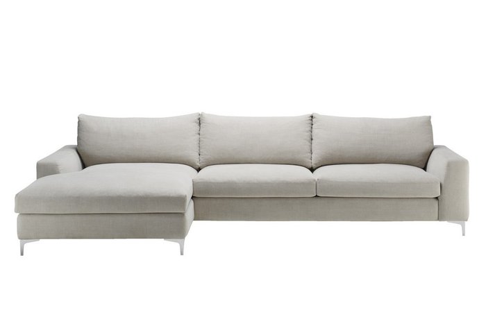 Угловой диван Nordic светло-серого цвета