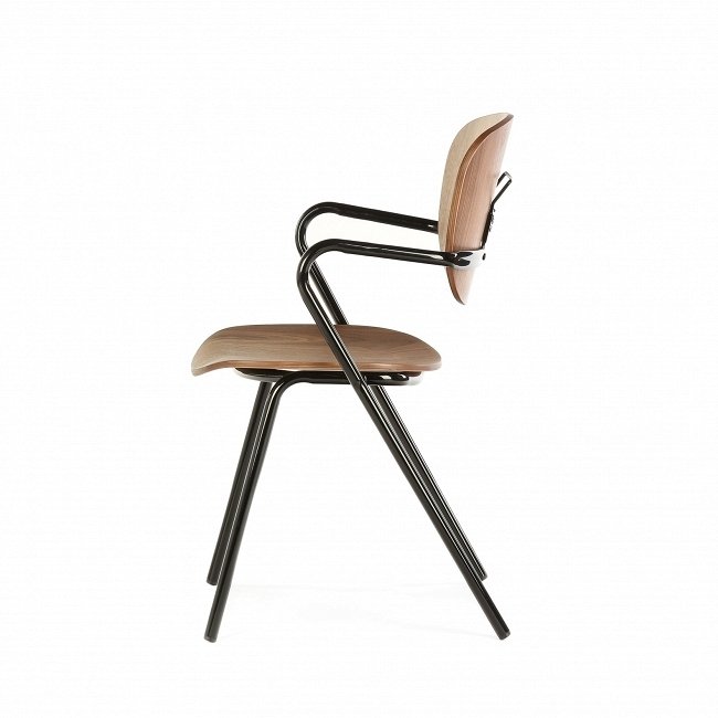 Стул коричневого цвета на стальных ножках - купить Обеденные стулья по цене 13596.0