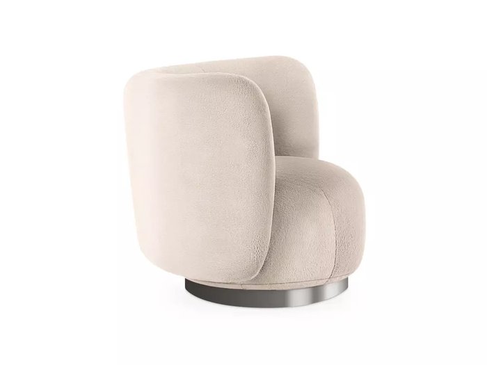 Кресло Lucca бежевого цвета с серым основанием  - лучшие Интерьерные кресла в INMYROOM