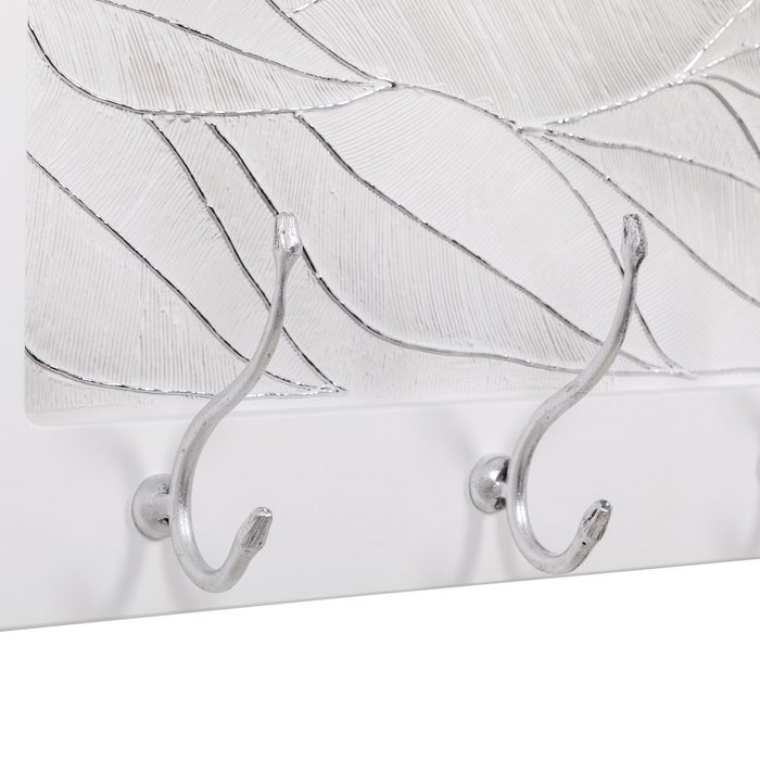 Вешалка настенная Арт бело-серебряного цвета - лучшие Настенные вешалки в INMYROOM