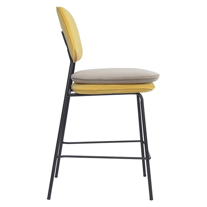 Полубарный стул Реа желто-бежевого цвета - лучшие Барные стулья в INMYROOM