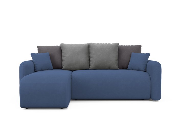 Угловой диван-кровать левый Arti синего цвета