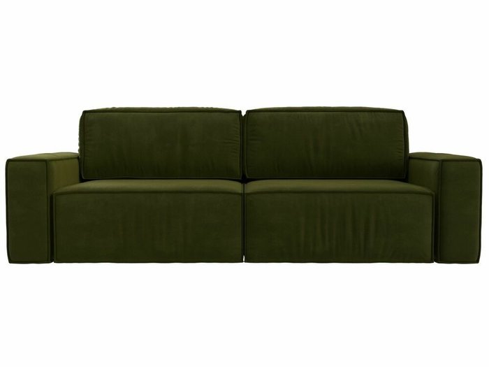Прямой диван-кровать Прага классик зеленого цвета - купить Прямые диваны по цене 69999.0