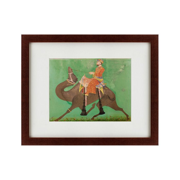 Картина Kunwar Himmat Ramji rides a Camel 1850 г. - купить Картины по цене 4990.0