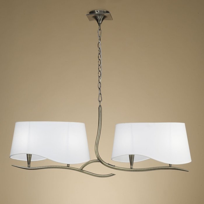 Подвесная люстра Ninette Antique Bras 1921 (ткань, цвет кремовый) - купить Подвесные люстры по цене 39908