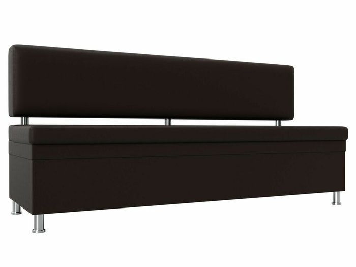 Прямой диван Стайл коричневого цвета (экокожа)