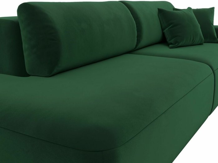 Диван-кровать Лига 036 Модерн темно-зеленого цвета с правым подлокотником - лучшие Прямые диваны в INMYROOM