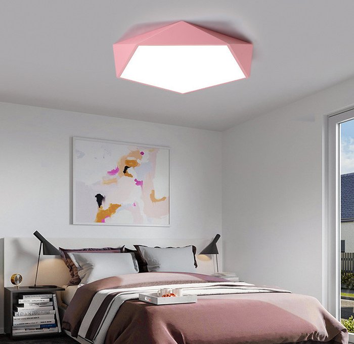 Потолочный светильник Meterio 52 розового цвета - лучшие Потолочные светильники в INMYROOM