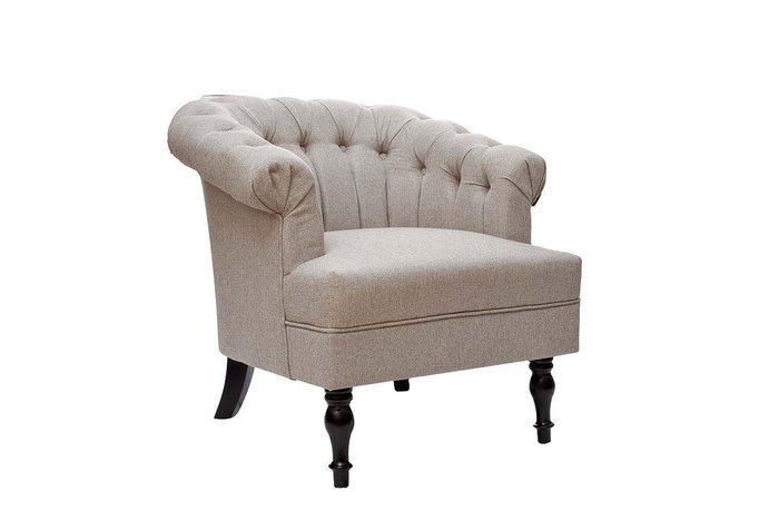 Кресло с низкой спинкой серого цвета - купить Интерьерные кресла по цене 34800.0