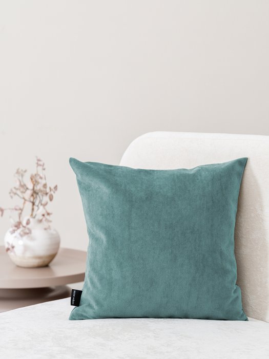 Декоративная подушка Ultra Mint метнолового цвета - лучшие Декоративные подушки в INMYROOM