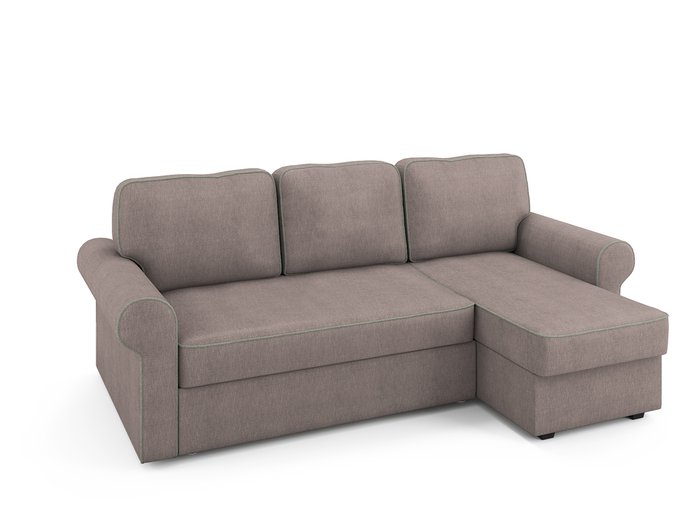 Угловой раскладной диван Tulon правый бледно-розового цвета - лучшие Угловые диваны в INMYROOM