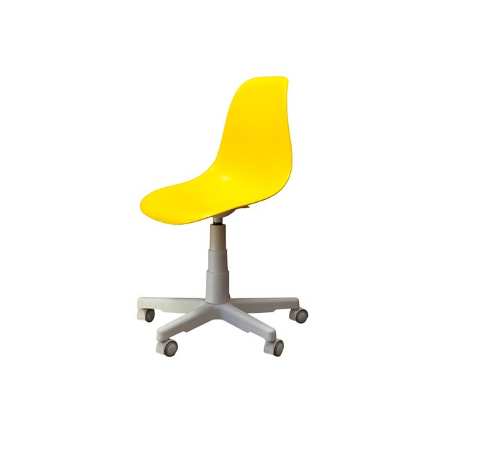 Кресло Смузи желто-белого цвета