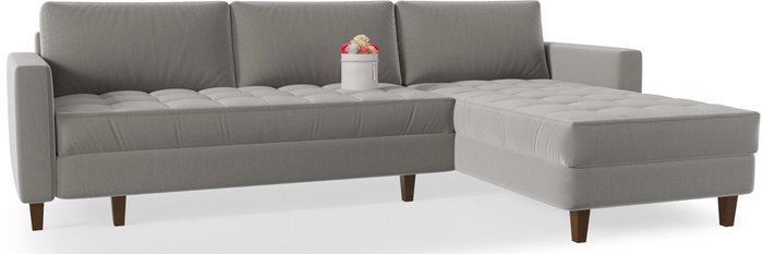 Угловой диван-кровать Geradine серого цвета - купить Угловые диваны по цене 42590.0