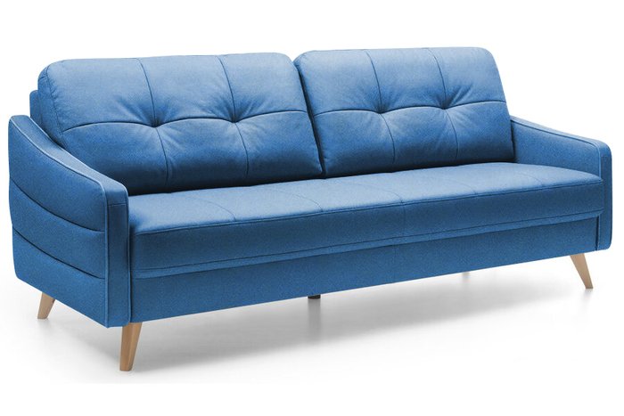 Диван-кровать Криспи синего цвета - купить Прямые диваны по цене 44829.0