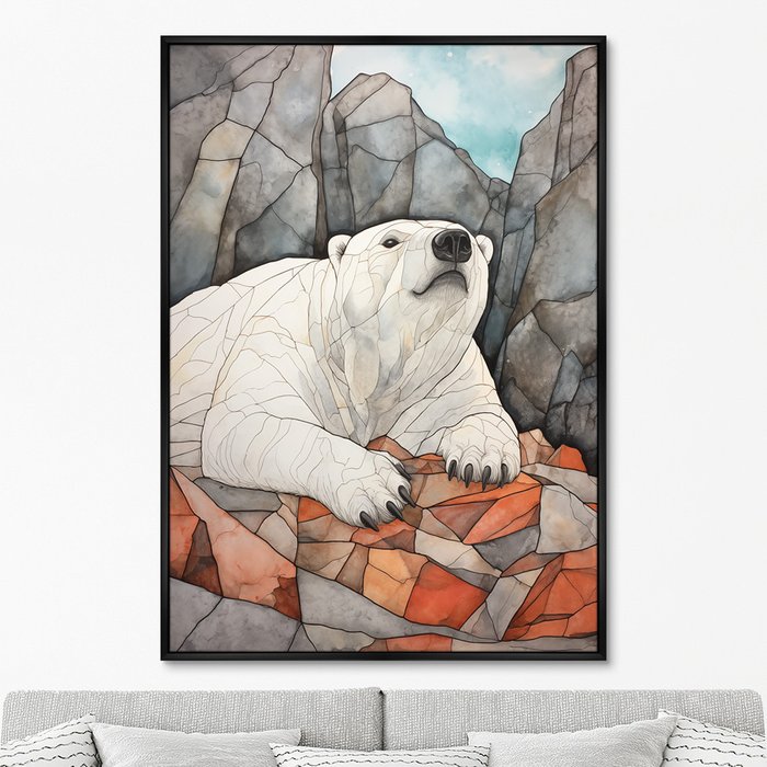 Репродукция картины Polar bears, No 1, 2024г. - купить Картины по цене 24999.0