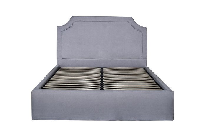  Кровать светло-серого цвета с подъемным механизмом 160х200