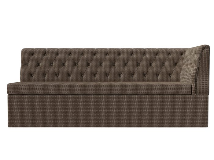 Диван-кровать Маркиз бежево-коричневого цвета с углом справа - купить Прямые диваны по цене 35999.0