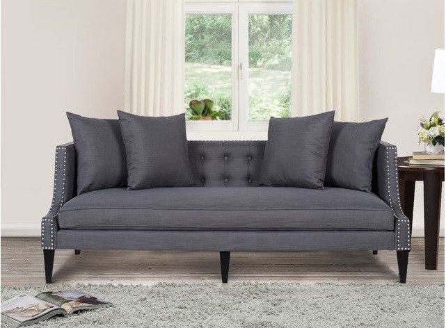 Трехместный диван Caroline в обивке из велюра - лучшие Прямые диваны в INMYROOM