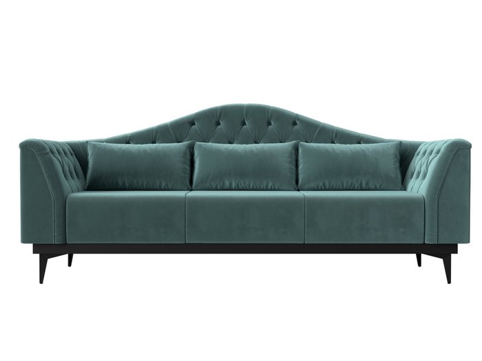 Прямой диван-кровать Флорида бирюзового цвета - купить Прямые диваны по цене 54999.0