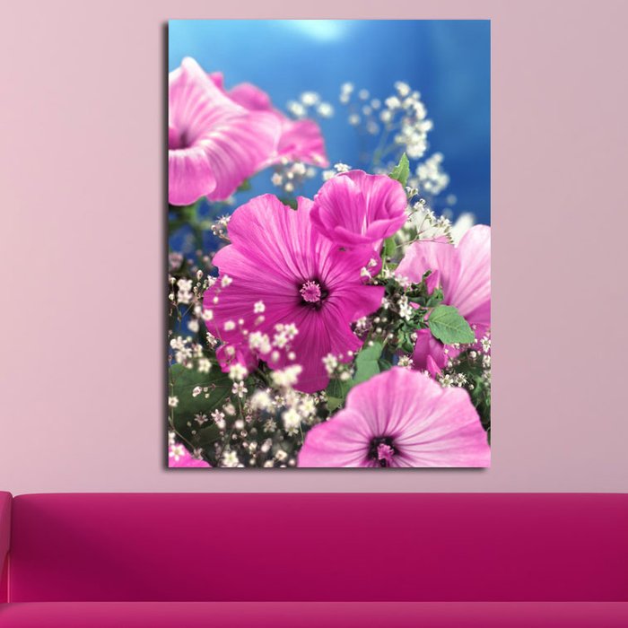 Дизайнерская картина на холсте: Розовая петуния