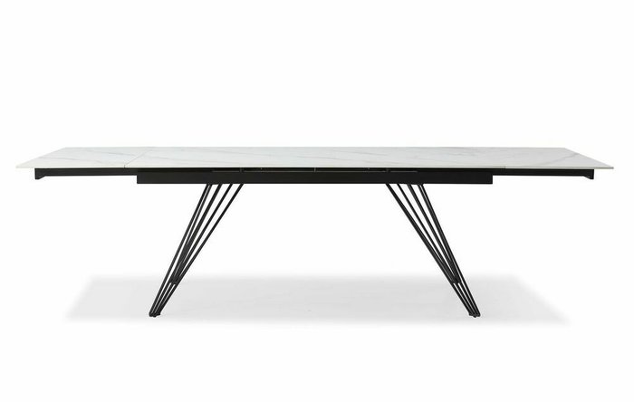 Раскладной обеденный стол Parma черно-белого цвета - лучшие Обеденные столы в INMYROOM