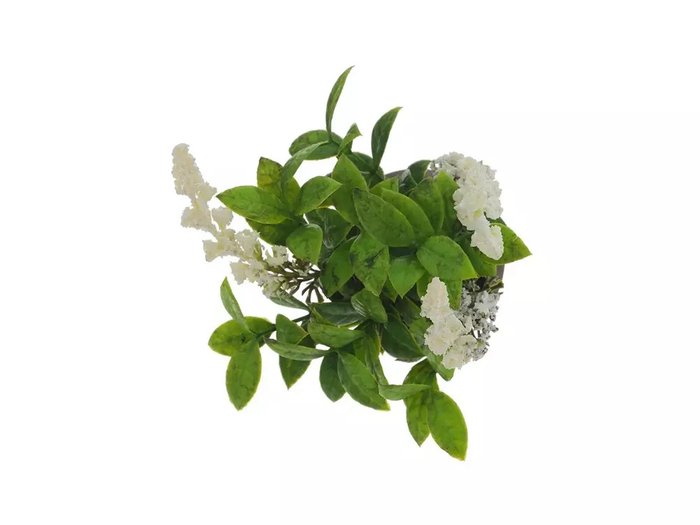 Цветок искусственный бело-зеленого цвета в бетонном горшке - купить Декоративные цветы по цене 590.0