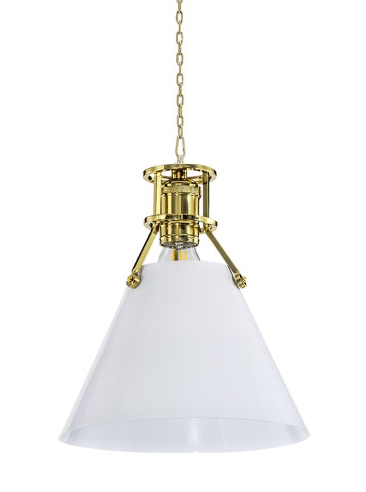 Подвесной светильник Triangle с белым плафоном 