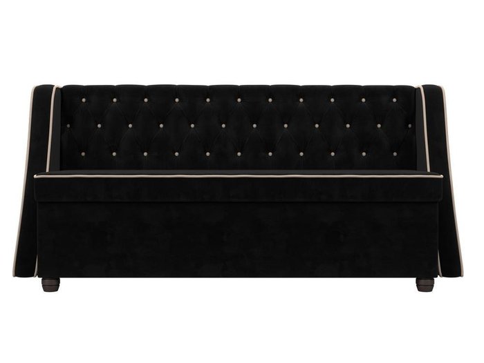 Кухонный прямой диван Лофт черного цвета - купить Прямые диваны по цене 47999.0