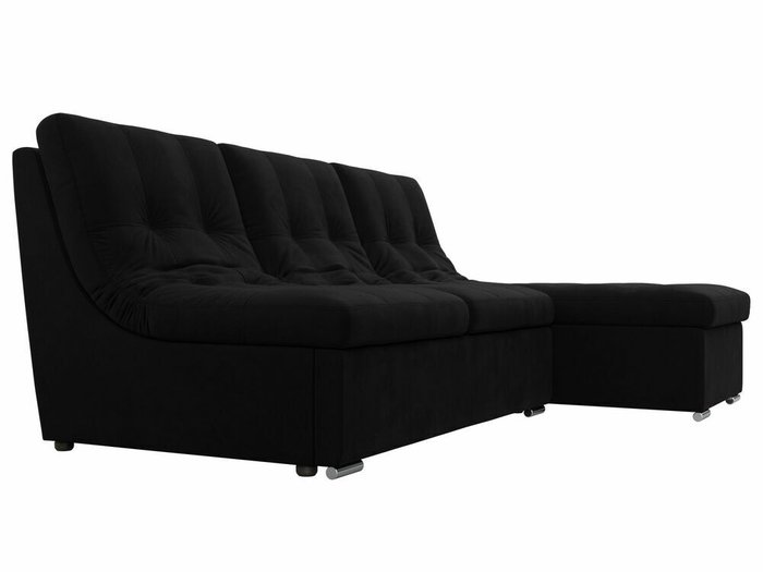 Угловой диван-кровать Релакс черного цвета угол правый - лучшие Угловые диваны в INMYROOM