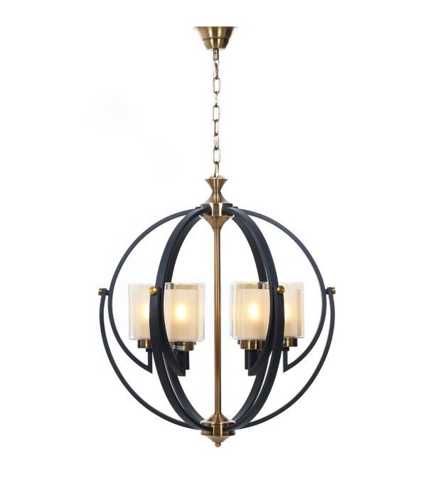 Подвесная люстра Lumina Deco Bergen LDP 1232-6 BK+MD - купить Подвесные люстры по цене 39600.0
