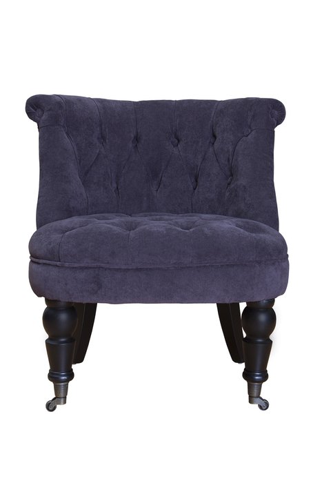 Кресло для гостиной фиолетовое велюровое