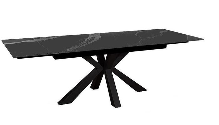 Раздвижной обеденный стол DikLine SFE160 черного цвета - лучшие Обеденные столы в INMYROOM