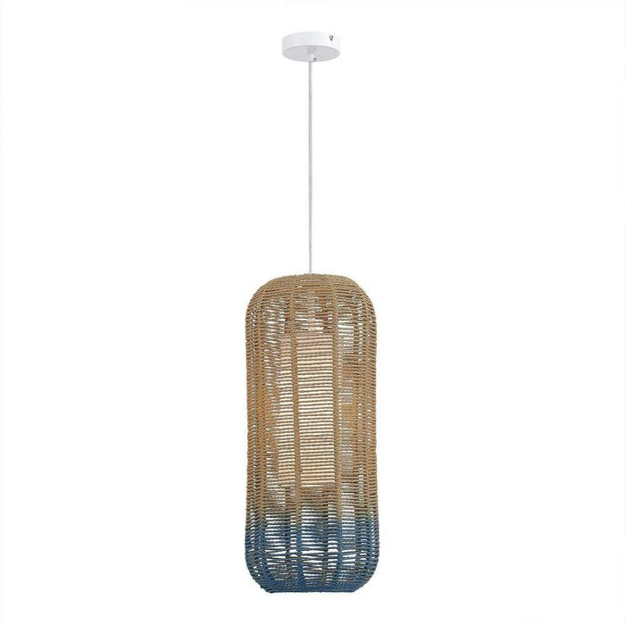 Светильник подвесной ST-Luce Древесный/Бежевый,Синий E27 1*40W VIMINI
