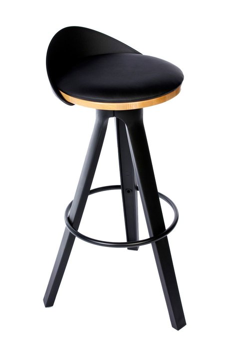Барный стул Trio черного цвета