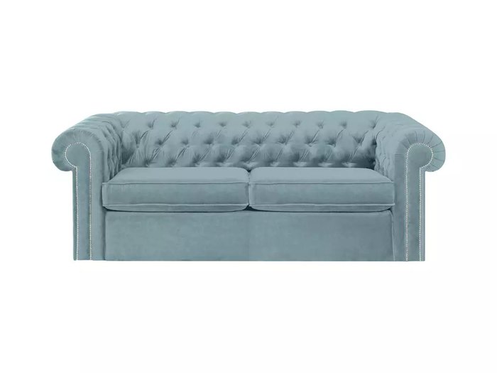 Диван-кровать Chesterfield бирюзового цвета
