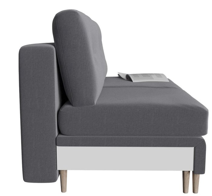 Модуль диван-кровать двухместный Белфаст серого цвета - лучшие Прямые диваны в INMYROOM