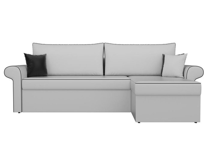 Угловой диван-кровать Милфорд белого цвета (экокожа) правый угол - купить Угловые диваны по цене 43990.0