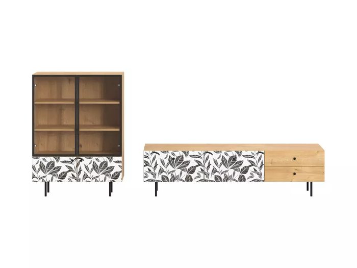 Композиция Frida 3 с принтом Floral на металлических ножках - купить Гостиные гарнитуры по цене 84014.0
