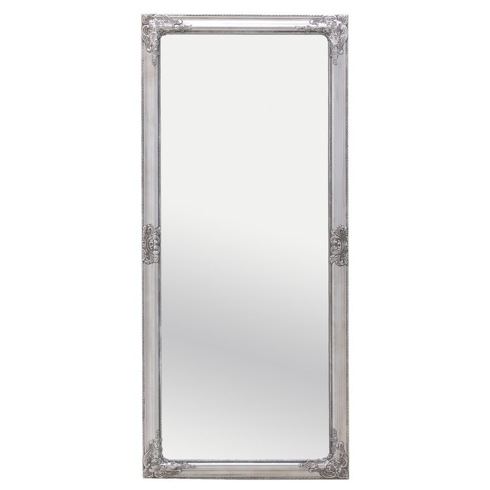 Настенное зеркало 72х162 серебряного цвета