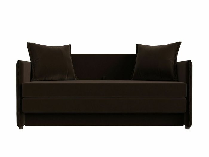 Диван-кровать Лига 011 темно-коричневого цвета  - купить Прямые диваны по цене 26999.0