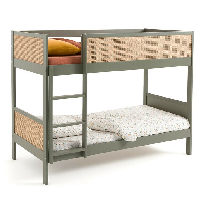Двухъярусная кровать Caneo 90x190 зеленого цвета - лучшие Двухъярусные кроватки в INMYROOM
