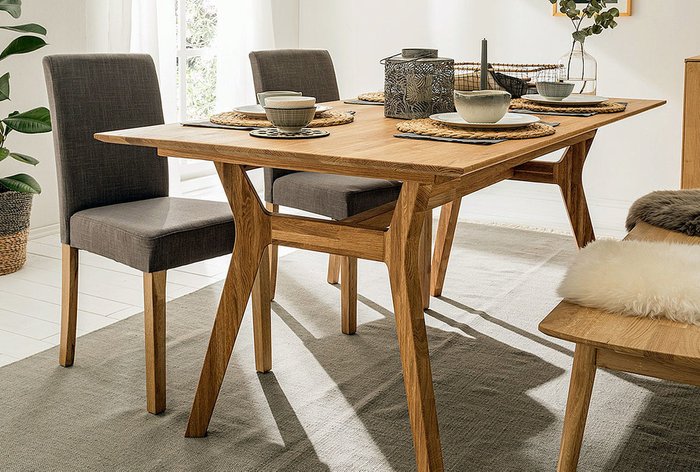 Стол обеденный Мидгард светло-коричневого цвета - лучшие Обеденные столы в INMYROOM